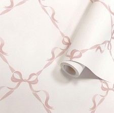 BOW DAMASK WALLPAPER CREAM/