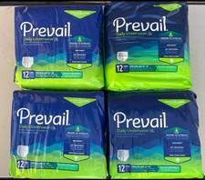 4 Packs 48 ct Prevail Adult Daily Disposable Underwear XXL Maximum Absorbency