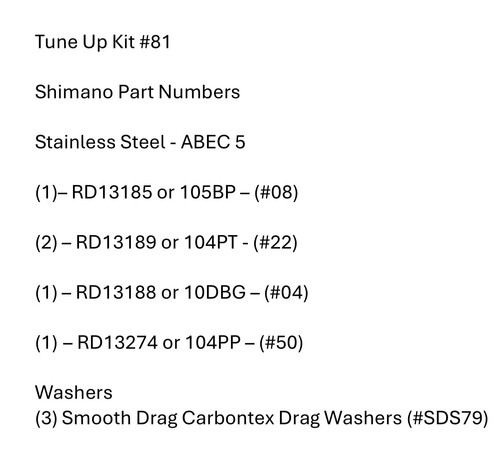 Tune kit 81 - kit, shimano