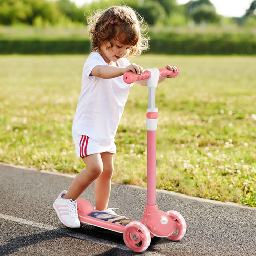 Kids wheel scooter pink - scooter,