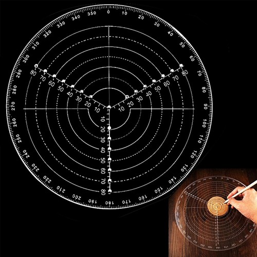 Round center finder with clear - with,
