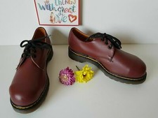 Dr Doc Martens 1461 MIE England vintage red oxblood 1888 200 shoes UK6 EU39