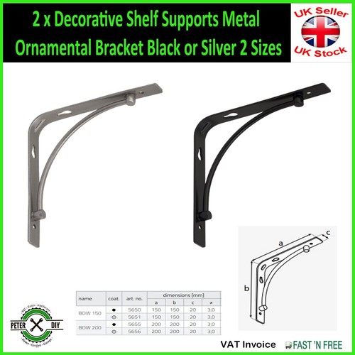 Decorative shelf supports - x,