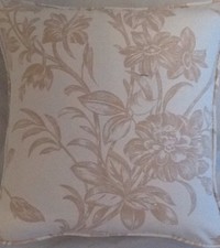 A 16 Inch cushion cover in Laura Ashley Lloyd Biscuit fabric