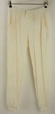 New Topshop Women's Size 4-6 Off White Rib Open Knit Cozy Viscose Jogger Pants