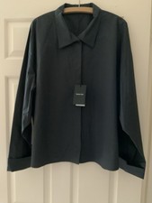 Massimo Dutti Ladies Loose-Fitting 100% Cotton Poplin Shirt, Size L, Bnwot