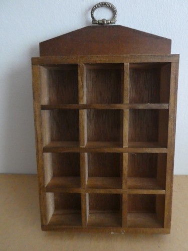Small wooden thimble display - wooden,
