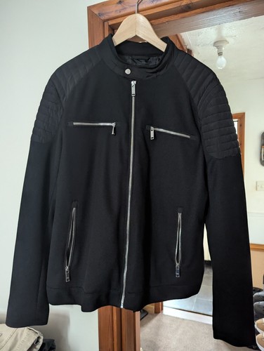 Zara men biker jacket black - jacket,