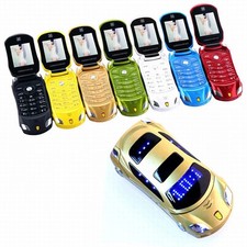 New Unlocked Foldable Mini Flip Mobile Phone GSM Car Model Cell phone Dual SIM