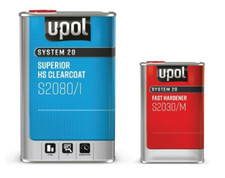 U-POL S2080 CLEAR COAT LACQUER HS 2K 1.5LTR KIT  - WITH S2030 FAST HARDENER UPOL