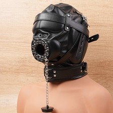 Bondage Open Mouth Gag Hood