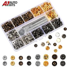 325 Pcs Heavy Duty Snap Fasteners Press Studs Kit Set & Poppers Leather Button