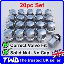 20x CHROME ALLOY WHEEL NUTS FOR VOLVO C30 S40 V40 V50 M12x1.5 19MM HEX TAPER LUG