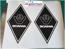 Scania V8 truck decals x 2. scania truck graphic stickers diamonds