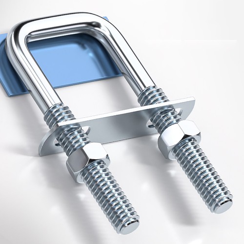 Square bolt with nuts - u-bolt,