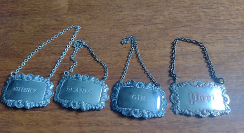 Vintage decanter labels - vintage,