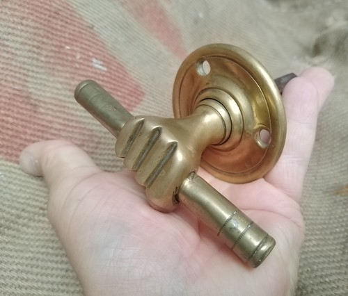 Antique door handle - door, clenched