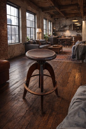 1900s drafting stool chair - 1900s,