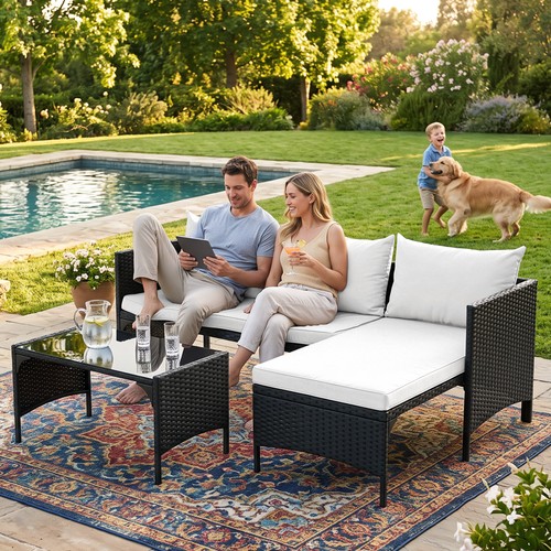 3pcs rattan garden - garden, furniture