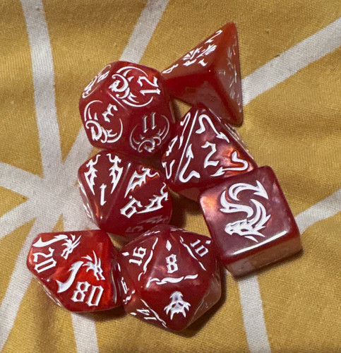 7pc red white - red,