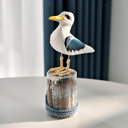 Seagull statue with base - seagull,