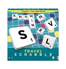 Mattel Games Scrabble Travel Game, Portable and Compact, 2-4 Players
