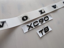 Set of Gloss Black Rear Badge for V O L V O Car Tailgate Letters for XC90 T8