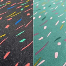 Splatter Abstract Line Cotton Elastane Spandex Stretch Jersey Dress Craft Fabric