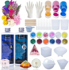 Epoxy Resin Kits for Beginners with Molds,Dried Flower，600Ml/ 21.16Oz