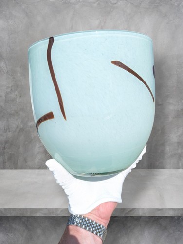 Vintage studio art glass vase - art,