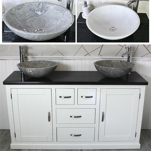 White painted bathroom double - white,