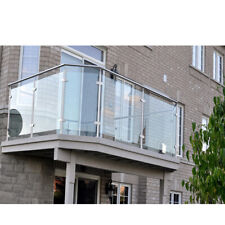 Glass Balustrade Panels 316 Steel Posts Balcony Railing 10mm Toughened Glazing