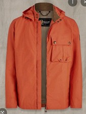 Belstaff Orange Wing Jacket Lightly Oiled UK 42 XL. In Excellent Condition Rare.