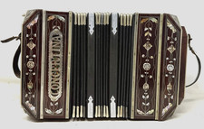 Concertina Concertina WORKING 1940s Musical Instrument