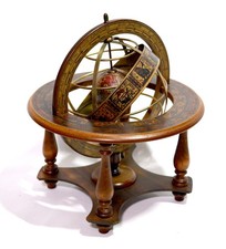 Vintage Italian Armillary Sphere Astrological Zodiac Globe by Mercurio D'oro 11"