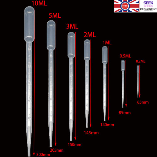 Clear plastic pipettes - clear,