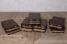 VINTAGE 1920'S COIN COLLECTING SMALL FILING CABINET DRAWERS LETTERPRESS DRAWERS