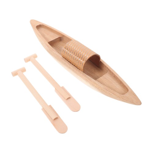 Miniature wooden canoe - miniature,