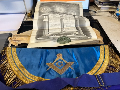Original masonic regalia and - original,