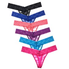 6 Pack Ladies Sexy Lace Thongs