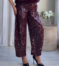 ZARA : Sequin Barrel Trousers : 9544/823 | *UK Buyers No Import Fees* |