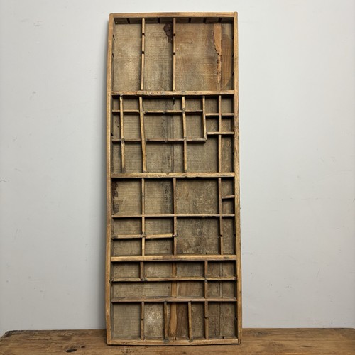 Vintage wooden printers tray - wooden,
