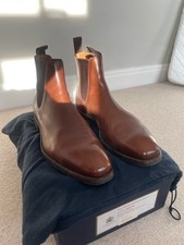 Loake Chatsworth Men's Chelsea Boots Brown Waxy Leather Size 10.5UK G Dainite
