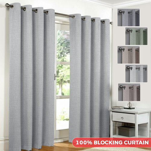 Linen thick blackout curtains - thick,