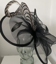 Large Black Hat Fascinator