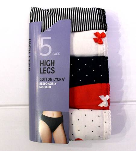 Ladies 5 pack cotton - m,
