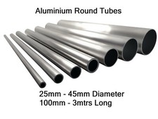 Aluminium Round Tube Pipe 25mm 28mm 30mm 32mm 35mm 38mm 40mm 45mm 6082T6 6063T6