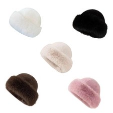 Winter Faux Fur Hat Women Y2K