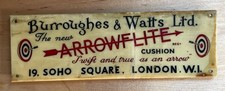 RARE Antique Vintage Burroughes & Watts Snooker Billiard Table Plaque