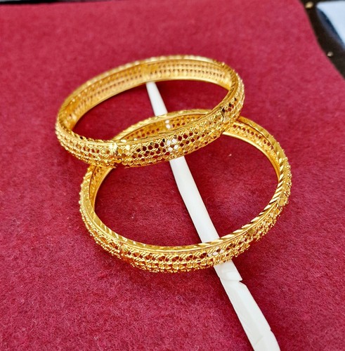 22k gold plated indian bangles - 22k,